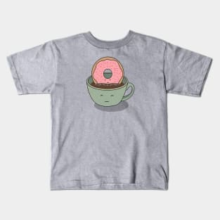 Donut- loves-coffee Kids T-Shirt